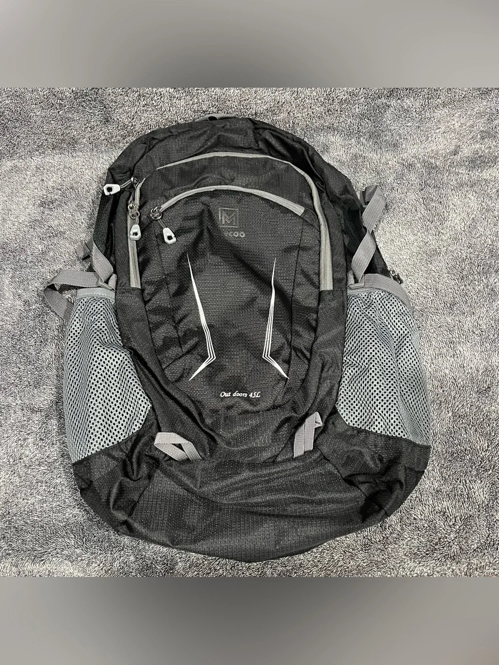 MIYCOO Ultra Lightweight Packable Backpack in black with a 45L capacity unisex